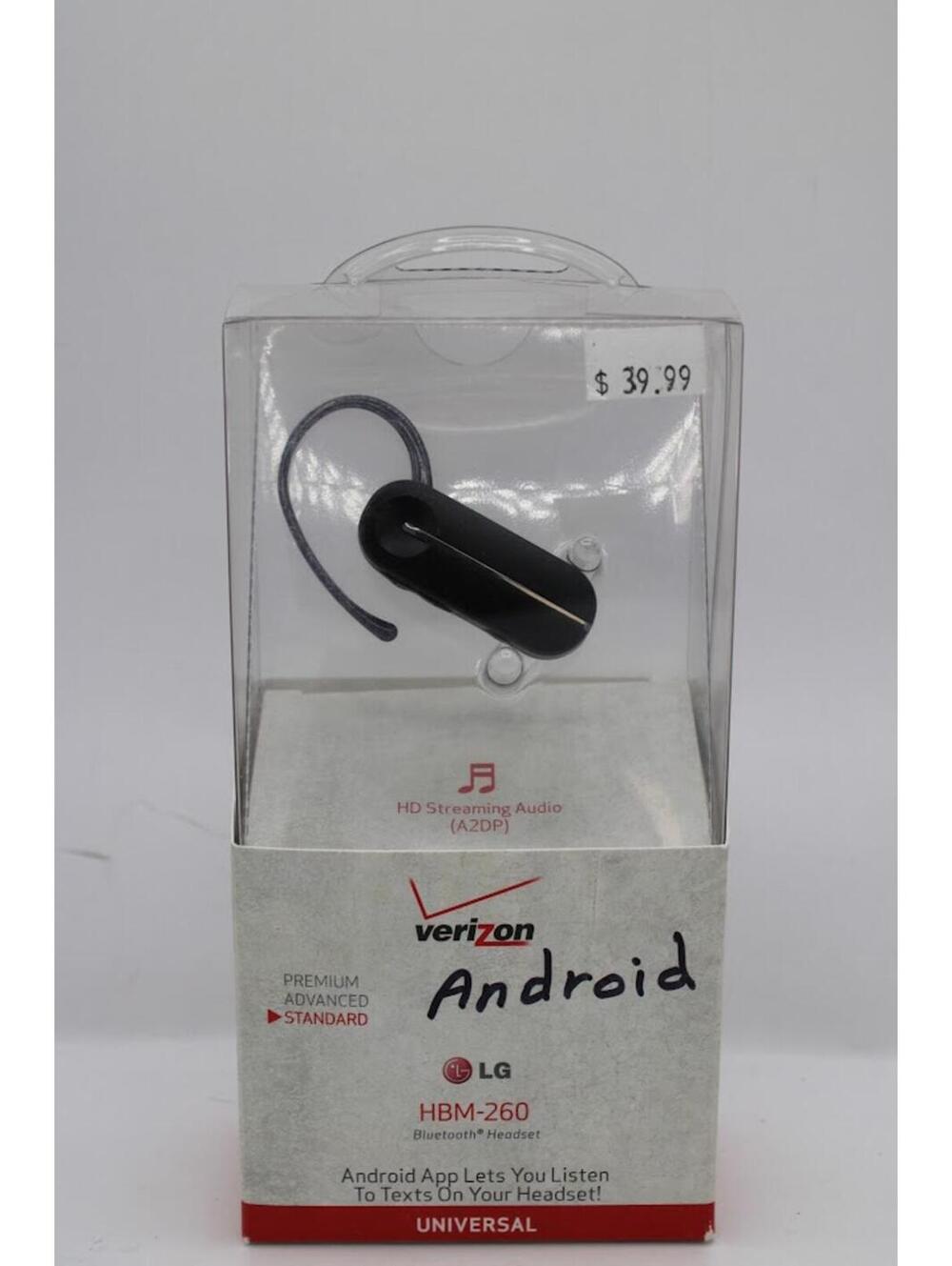 NEW LG HBM-260 Bluetooth Headset for Android - Verizon Compatible Universal